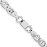Sterling Silver Rhodium-plated 5.7mm D/C Flat Anchor Curb Chain - QF-74942DCA-2874