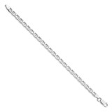 Sterling Silver Rhodium-plated 5.7mm D/C Flat Anchor Curb Chain - QF-DB296C18-4106