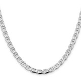 Sterling Silver Rhodium-plated 5.7mm D/C Flat Anchor Curb Chain - QF-F29683E4-6721