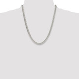 Sterling Silver Rhodium-plated 5.7mm Double Diamond-cut Curb Chain - QD-8F7F7F3C-6743