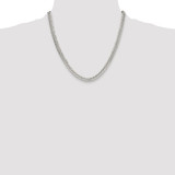 Sterling Silver Rhodium-plated 5.7mm Double Diamond-cut Curb Chain - QD-D67A341A-8731
