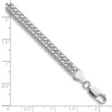 Sterling Silver Rhodium-plated 5.7mm Double Diamond-cut Curb Chain - QD-F41F96A9-6813