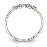 Sterling Silver Rhodium-plated 5-Bezel CZ Ring - QR-6079B597-4892