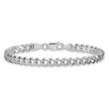Sterling Silver Rhodium-plated 5mm Beveled Curb Chain - QF-9CD6AE9D-3026