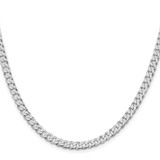 Sterling Silver Rhodium-plated 5mm Beveled Curb Chain - QF-AABFF97E-6381