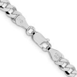 Sterling Silver Rhodium-plated 5mm Beveled Curb Chain - QF-AABFF97E-6381