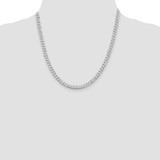 Sterling Silver Rhodium-plated 5mm Beveled Curb Chain - QF-DF4B1344-5409