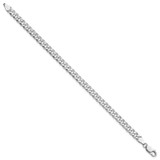 Sterling Silver Rhodium-plated 5mm Beveled Curb Chain - QF-E1E55A99-3232