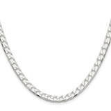 Sterling Silver Rhodium-plated 5mm D/C Square Curb Chain - QF-6707442B-7228