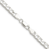 Sterling Silver Rhodium-plated 5mm D/C Square Curb Chain - QF-6707442B-7228