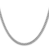 Sterling Silver Rhodium-plated 5mm Domed w/ Side D/C Curb Chain - QR-C47B8D4F-7794