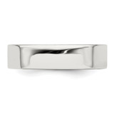 Sterling Silver Rhodium-plated 5mm Flat Size 8.5 Band