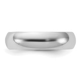 Sterling Silver Rhodium-plated 5mm Half-Round Size 6 Band
