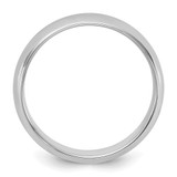 Sterling Silver Rhodium-plated 5mm Half-Round Size 9 Band