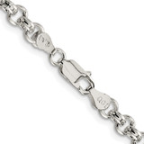 Sterling Silver Rhodium-plated 5mm Rolo Chain - QF-4239755A-8578