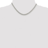 Sterling Silver Rhodium-plated 5mm Rolo Chain - QF-E5DCD2E7-5120