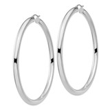 Sterling Silver Rhodium-plated 5mm Round Hoop Earrings - QE-018703F2-4445