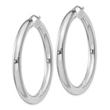 Sterling Silver Rhodium-plated 5mm Round Hoop Earrings - QE-13E7C15C-4720