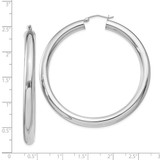 Sterling Silver Rhodium-plated 5mm Round Hoop Earrings - QE-99840B49-7851