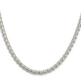 Sterling Silver Rhodium-plated 5mm Round Spiga Chain - QS-2BFFB217-8233