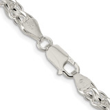 Sterling Silver Rhodium-plated 5mm Round Spiga Chain - QS-2BFFB217-8233