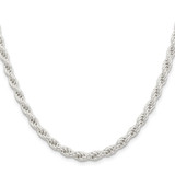 Sterling Silver Rhodium-plated 5mm Solid Rope Chain - QD-43C0522A-3982