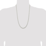 Sterling Silver Rhodium-plated 5mm Solid Rope Chain - QD-C569BC0A-9100