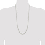 Sterling Silver Rhodium-plated 5mm Solid Rope Chain - QD-CAC204C7-4129