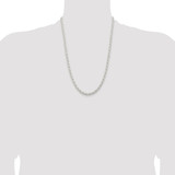 Sterling Silver Rhodium-plated 5mm Solid Rope Chain - QD-CB4CE8A3-2428