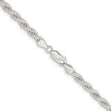 Sterling Silver Rhodium-plated 5mm Solid Rope Chain - QD-E0A6C9DD-7087