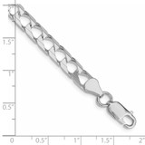 Sterling Silver Rhodium-plated 6.25mm D/C Square Curb Chain - QF-B77CC016-8248