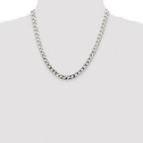 Sterling Silver Rhodium-plated 6.25mm D/C Square Curb Chain - QF-EFDFD879-5721