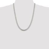 Sterling Silver Rhodium-plated 6.4mm Polished Domed Curb Chain - QD-A6B27C71-9040