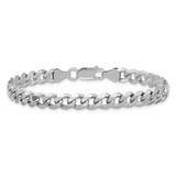 Sterling Silver Rhodium-plated 6.5mm Curb Chain - QC-764A67D2-6500