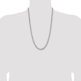 Sterling Silver Rhodium-plated 6.5mm Curb Chain - QC-DCFE35CE-7619