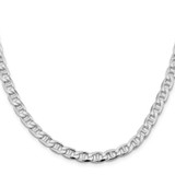 Sterling Silver Rhodium-plated 6.5mm D/C Flat Anchor Curb Chain - QF-4E0DACAB-8058