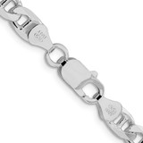 Sterling Silver Rhodium-plated 6.5mm D/C Flat Anchor Curb Chain - QF-5A4ECB32-9570