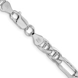 Sterling Silver Rhodium-plated 6.5mm Figaro Anchor Chain - QA-ED1F0204-1127