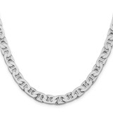 Sterling Silver Rhodium-plated 6.5mm Flat Anchor Chain - QA-52802B00-3804