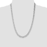 Sterling Silver Rhodium-plated 6.5mm Flat Anchor Chain - QA-52802B00-3804