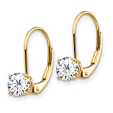 14k 5mm Cubic Zirconia Leverback Earrings - XL-4D416123-9148