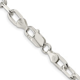 Sterling Silver Rhodium-plated 6.65mm Diamond-cut Long Link Cable Chain - QA-B5A631F3-1029