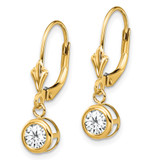 14k 5mm Cubic Zirconia Leverback Earrings - XL-DBB1D7FC-4272