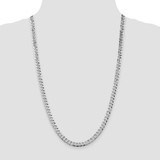 Sterling Silver Rhodium-plated 6mm Beveled Curb Chain - QF-29D4791B-7396
