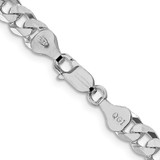Sterling Silver Rhodium-plated 6mm Beveled Curb Chain - QF-6369F239-5800