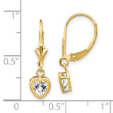 14k 5mm Heart Cubic Zirconia Earrings - XL-B02E4FCF-2476