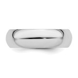 Sterling Silver Rhodium-plated 6mm Comfort Fit Size 9.5 Band