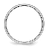 Sterling Silver Rhodium-plated 6mm Half Round Milgrain Size 8 Band