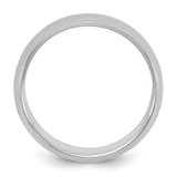 Sterling Silver Rhodium-plated 6mm Half-Round Size 5 Band