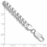 Sterling Silver Rhodium-plated 7.0mm Polished Domed Curb Chain - QD-645C58A1-9085
